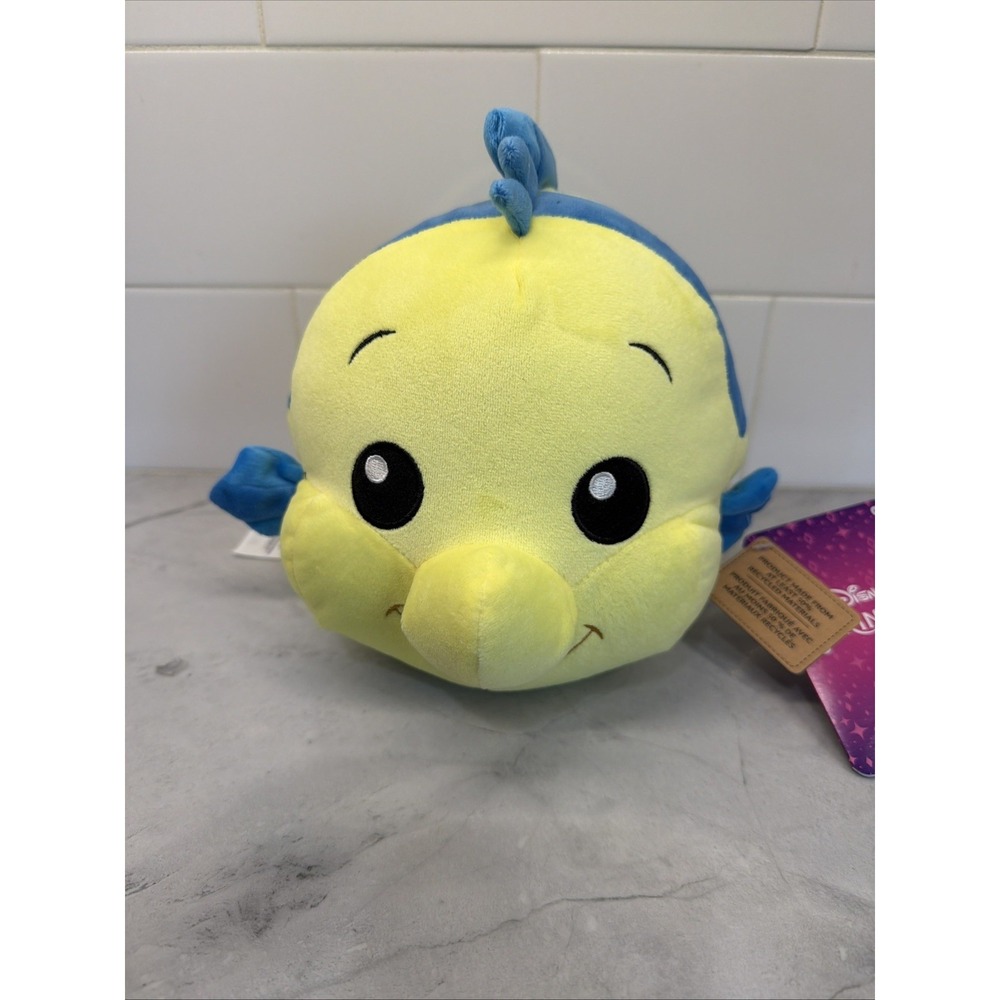 Disney Store Disney Princess The Little Mermaid Flounder Plush Toy 8" NWT
